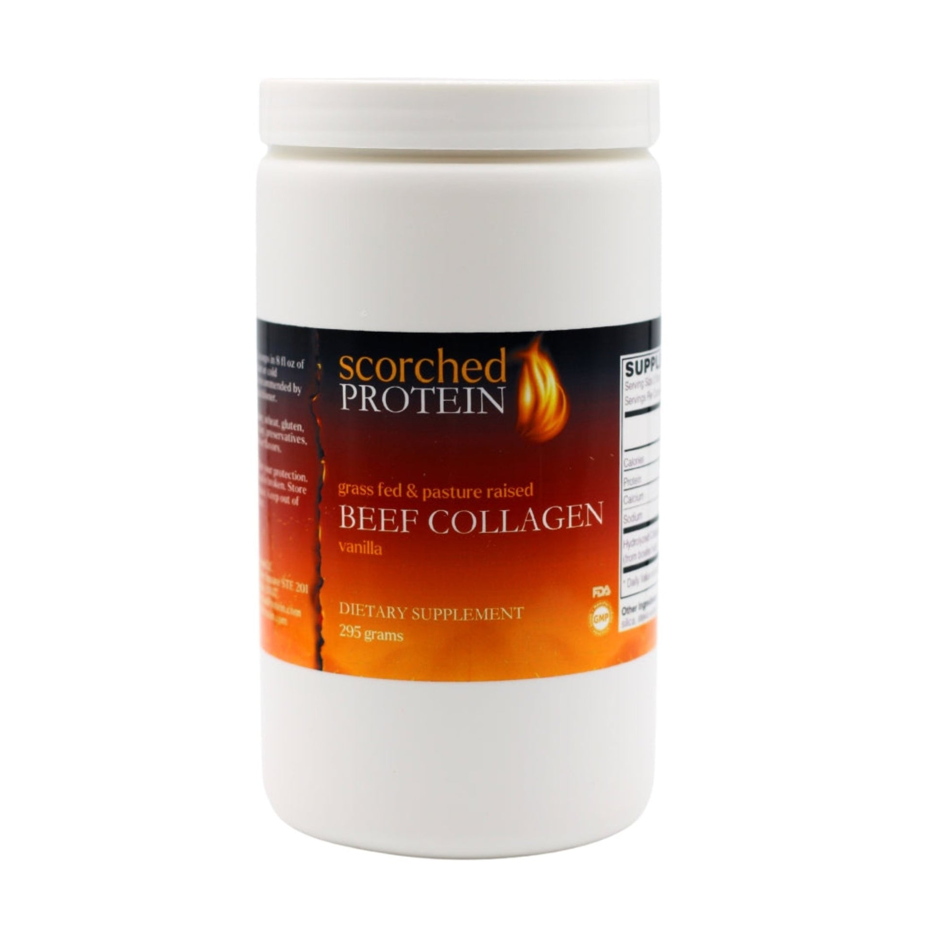 Scorched Protein Grass-Fed Beef Collagen Vanilla may help improve recovery time,  support joint function and mobility, strengthens connective tissue, and help aid recovery from physical stress or trauma.