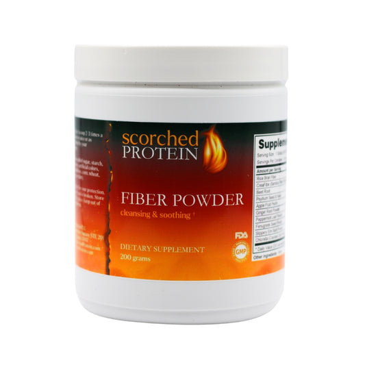 Scorched Protein Fiber Powder has many benefits including supporting regularity and supporting healthy cholesterol levels.