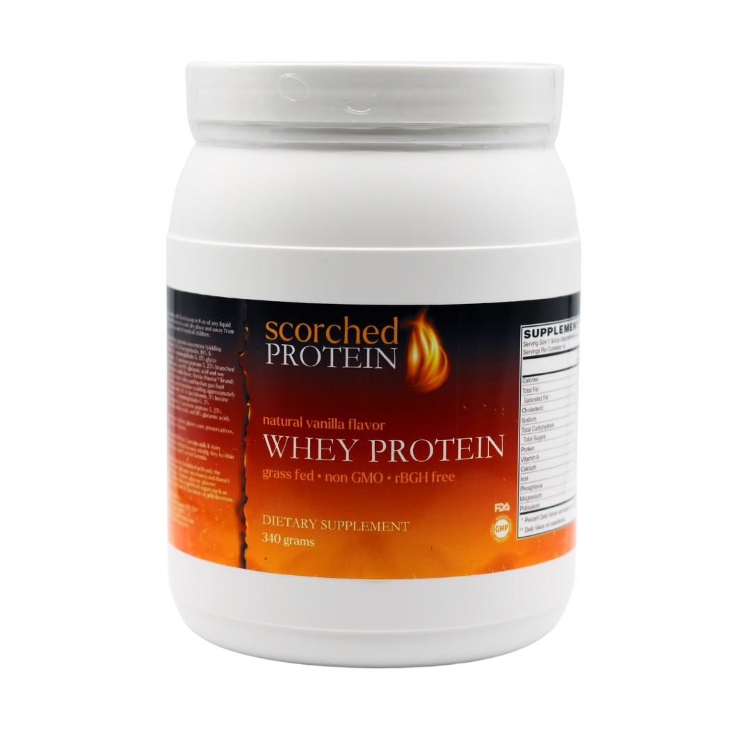 Scorched Scorched Protein  Grass-Fed Whey Protein Vanilla may promote muscle growth and maintenance when coupled with strength training.